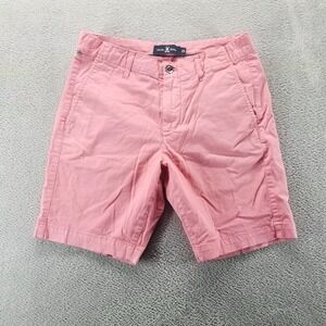 Psycho Bunny‎ Shorts Mens 29 Pink 8" Chino Mid Rise Preppy Cotton Flat Front